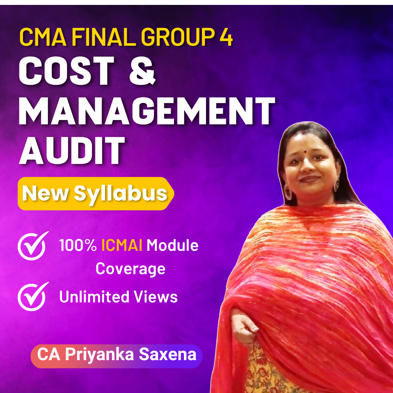 CMA Final Cost & Management Audit (Group 4) By CA Priyanka Saxena