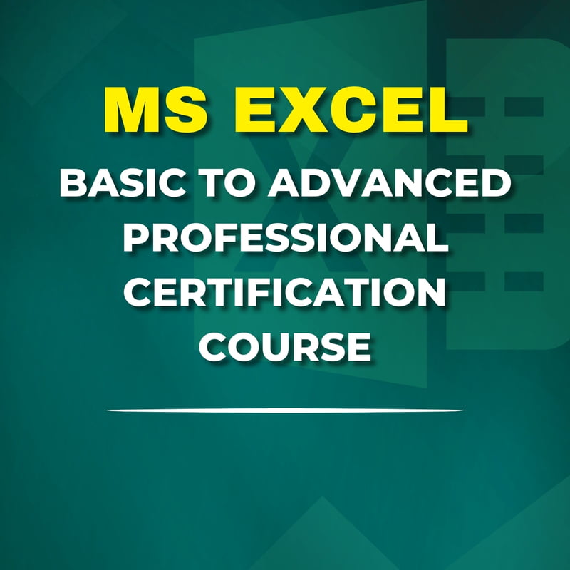 MS Excel - Basic to Advanced Certification Course